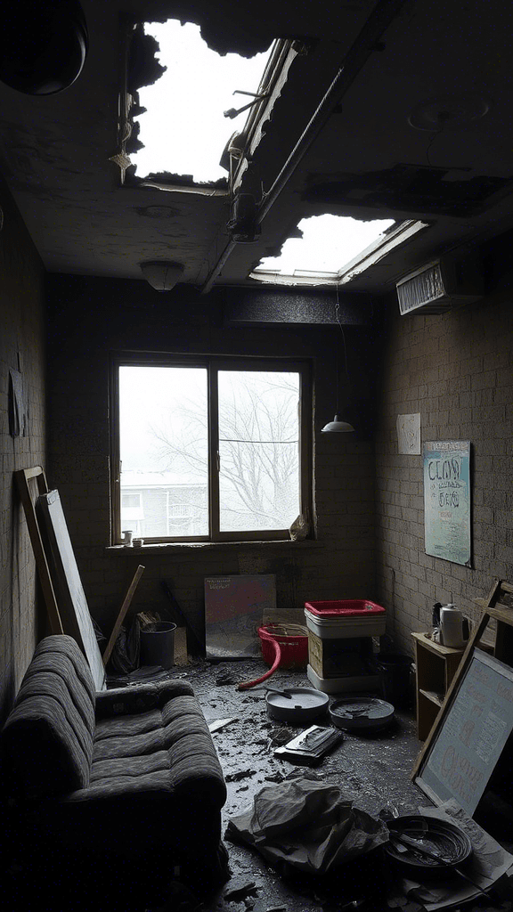 House with fire damage